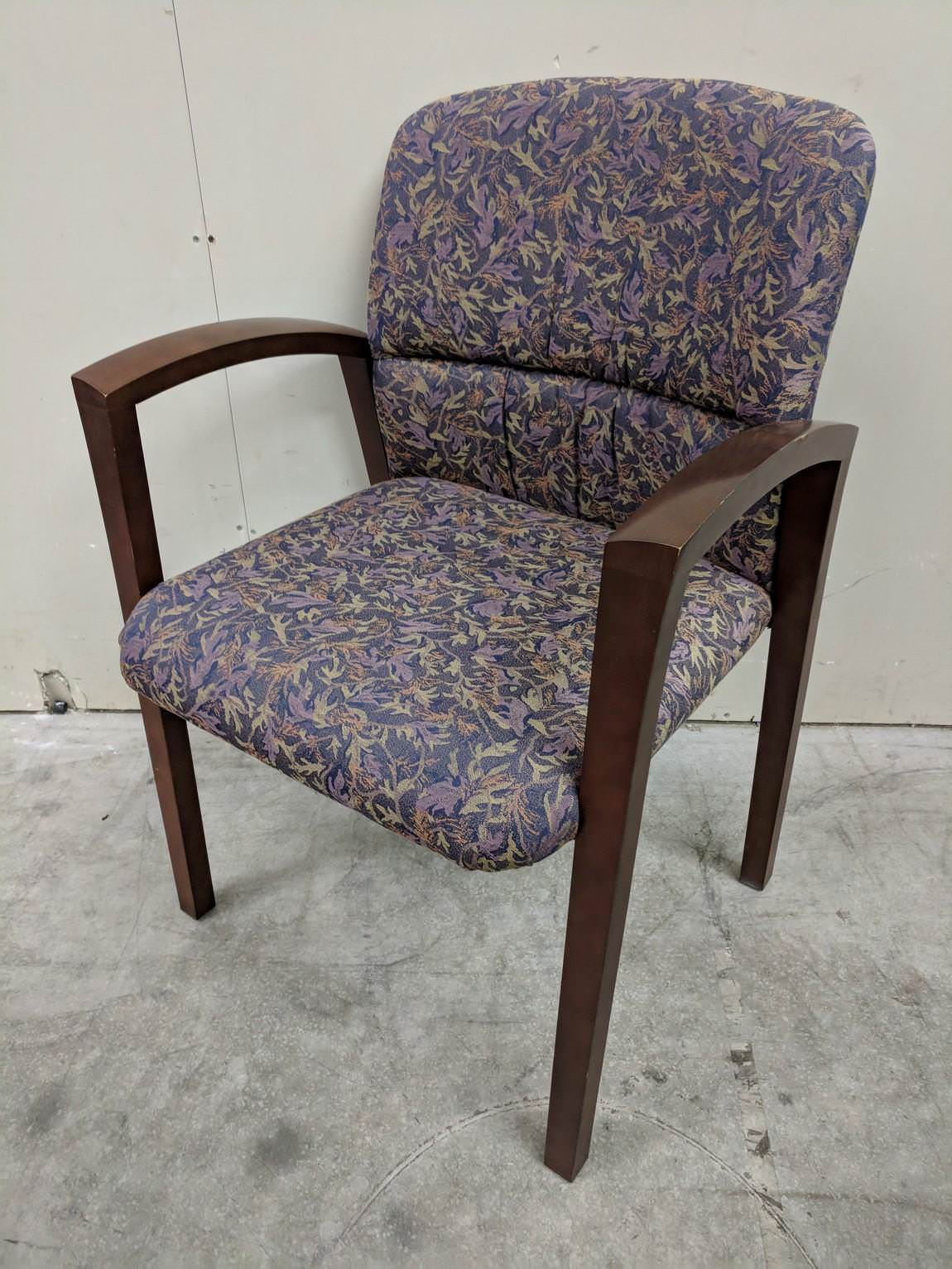 Kimball Purple Guest Chair with Solid Wood Frame