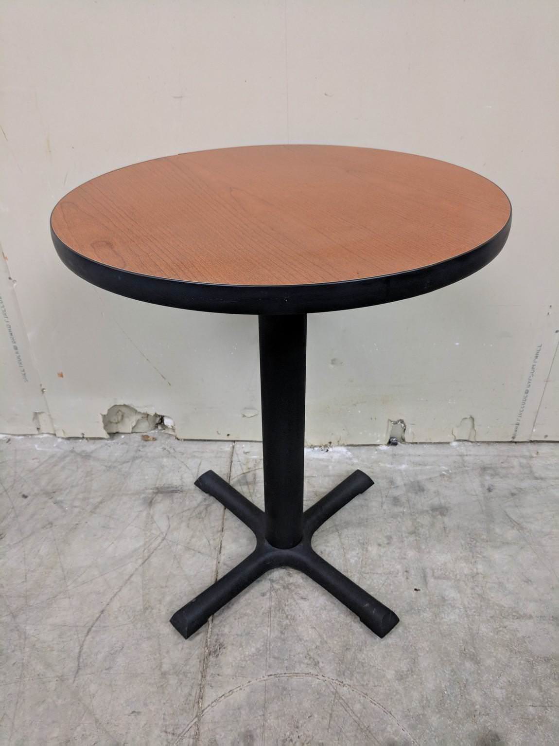 Round Cherry Laminate Table – 24 Inch Wide