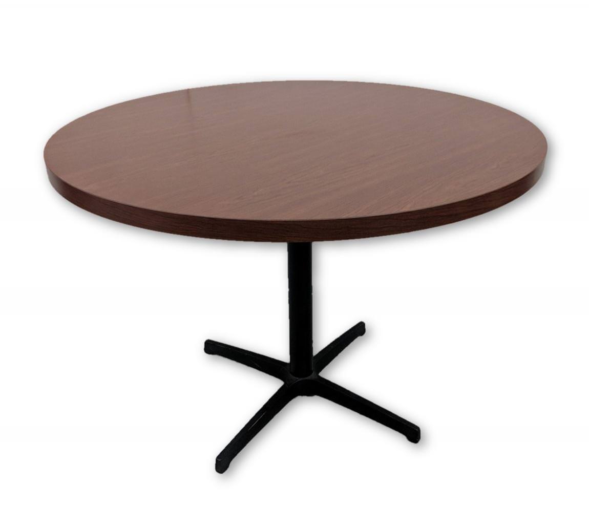 Round Cherry Laminate Table – 42 Inch Wide