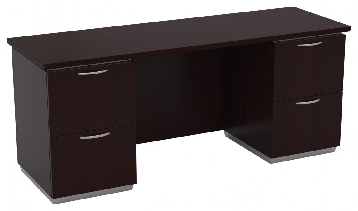 Credenza Desk with Drawers | Tuxedo by Office Star Products