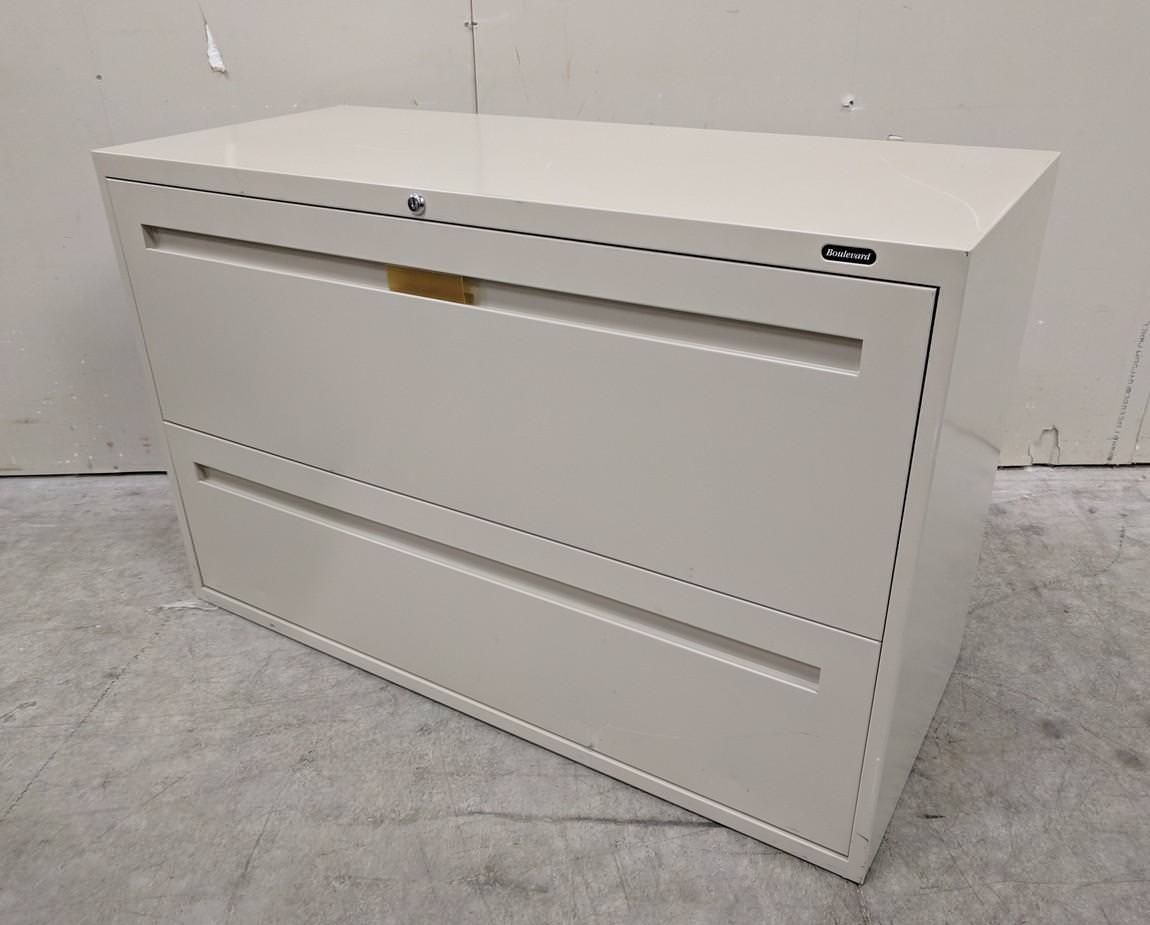 Putty Boulevard 2 Drawer Lateral Filing Cabinet 42 Inch Wide