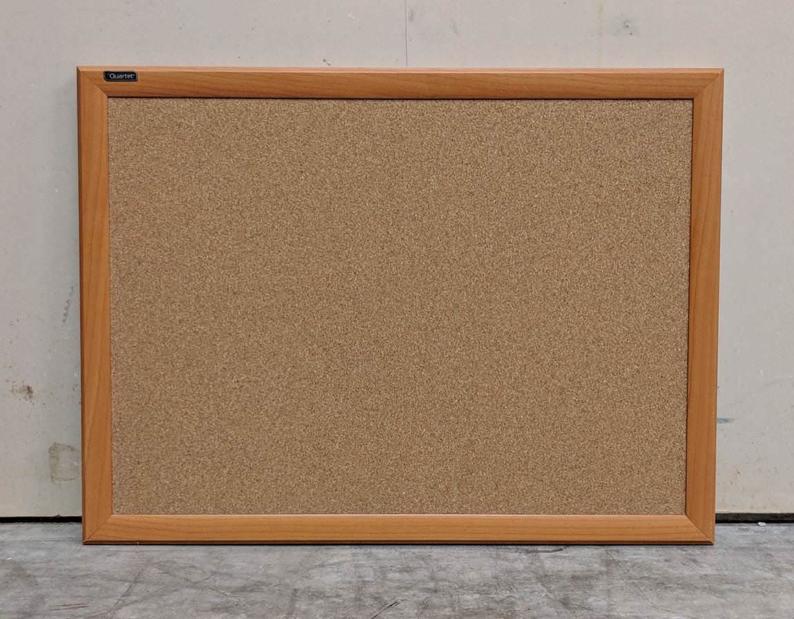 24x18 Quartet Bulletin Board with Wood Frame