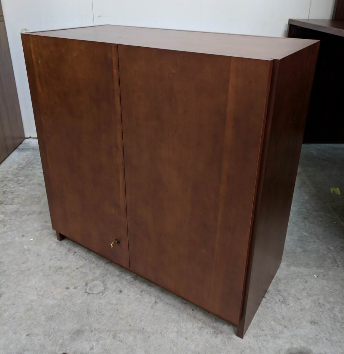 National Solid Wood Cherry 2 Door Storage Cabinet – 30 Inch Wide