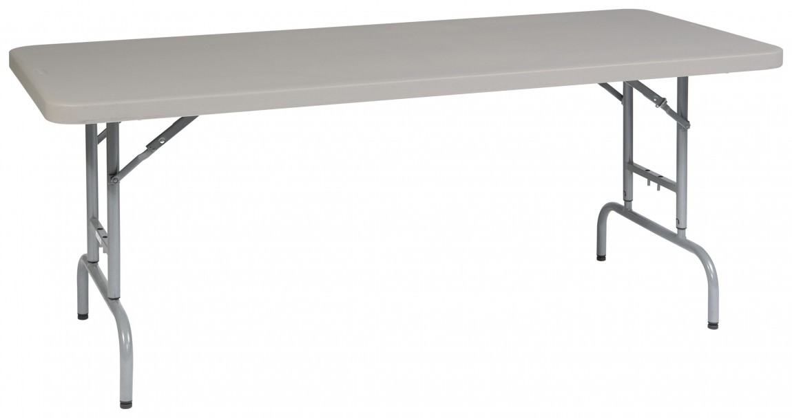 Height Adjustable Folding Table - 72 Wide