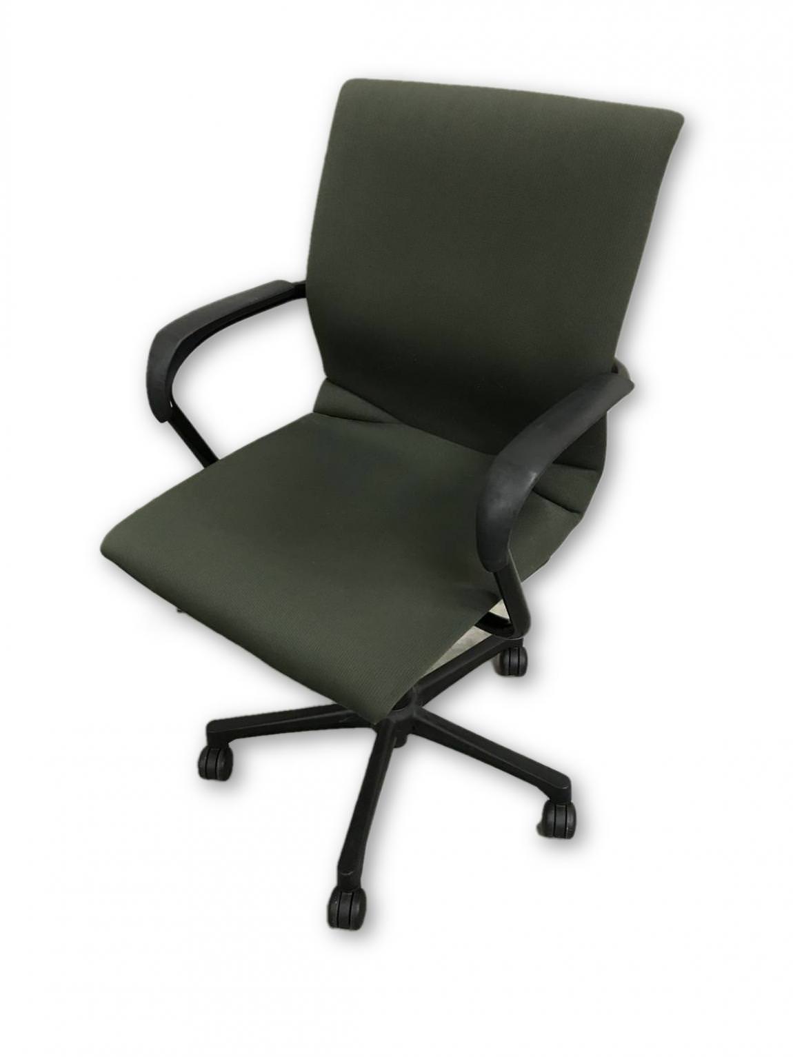 Dark Green Steelcase Rolling Office Chairs