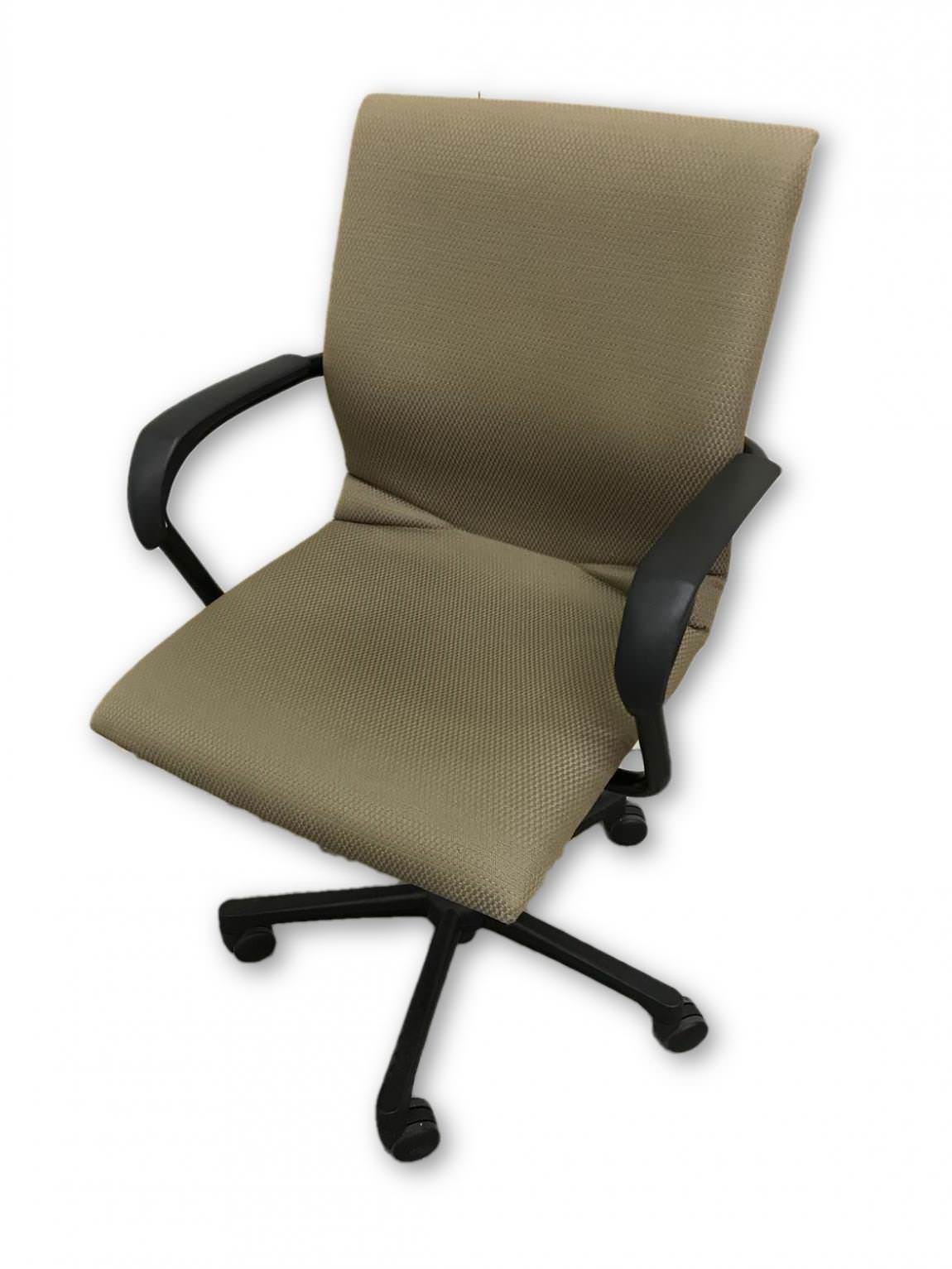 Brown Fabric Steelcase Rolling Office Chairs