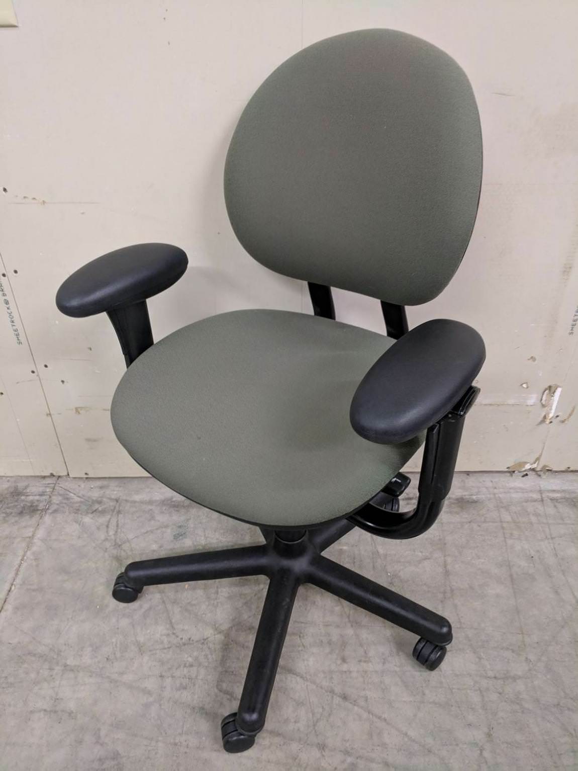 Green Steelcase Rolling Office Chairs