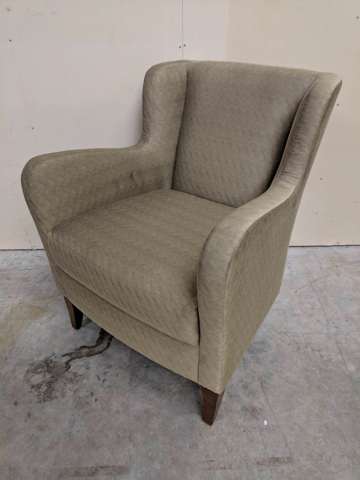 Bernhardt Tan Fabric Club Chairs