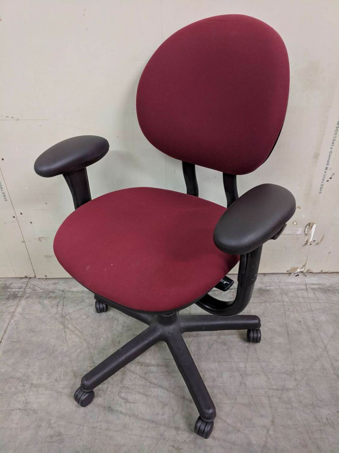 Steelcase Red Rolling Office Chairs