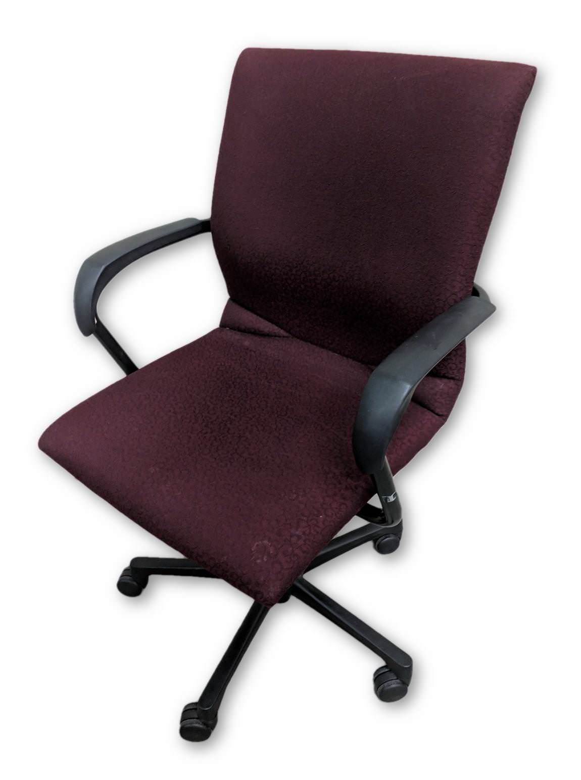 Steelcase Dark Red Rolling Office Chair