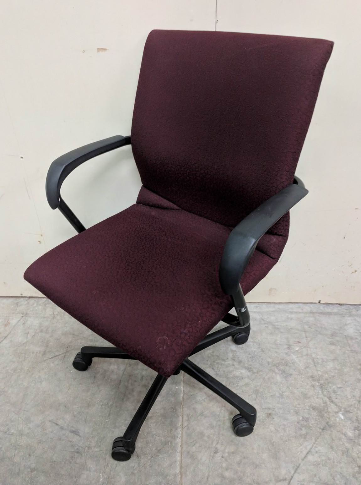 Steelcase Dark Red Rolling Office Chair