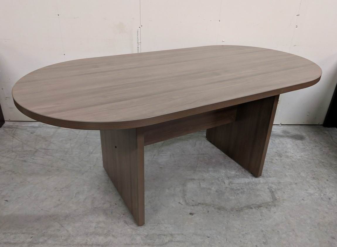 6 FT Modern Walnut Laminate Racetrack Conference Table
