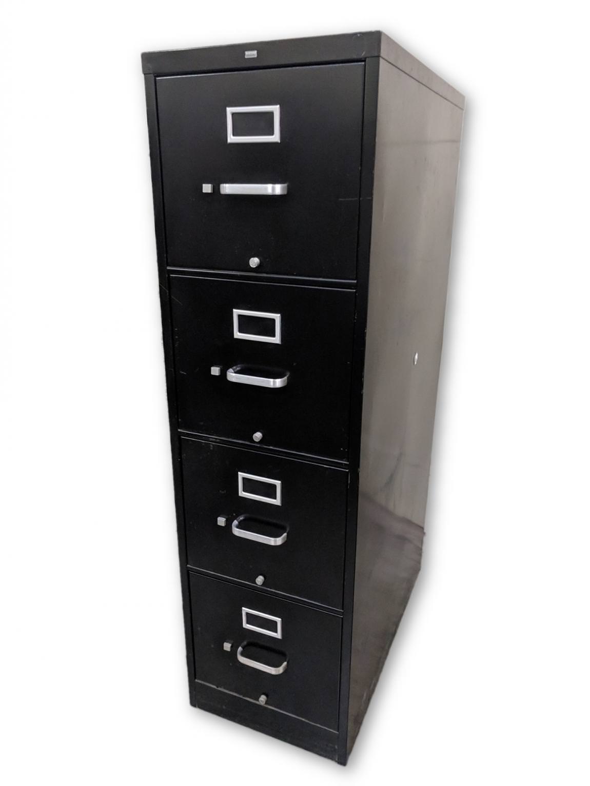 Black Hon 4 Drawer Vertical File Cabinet 