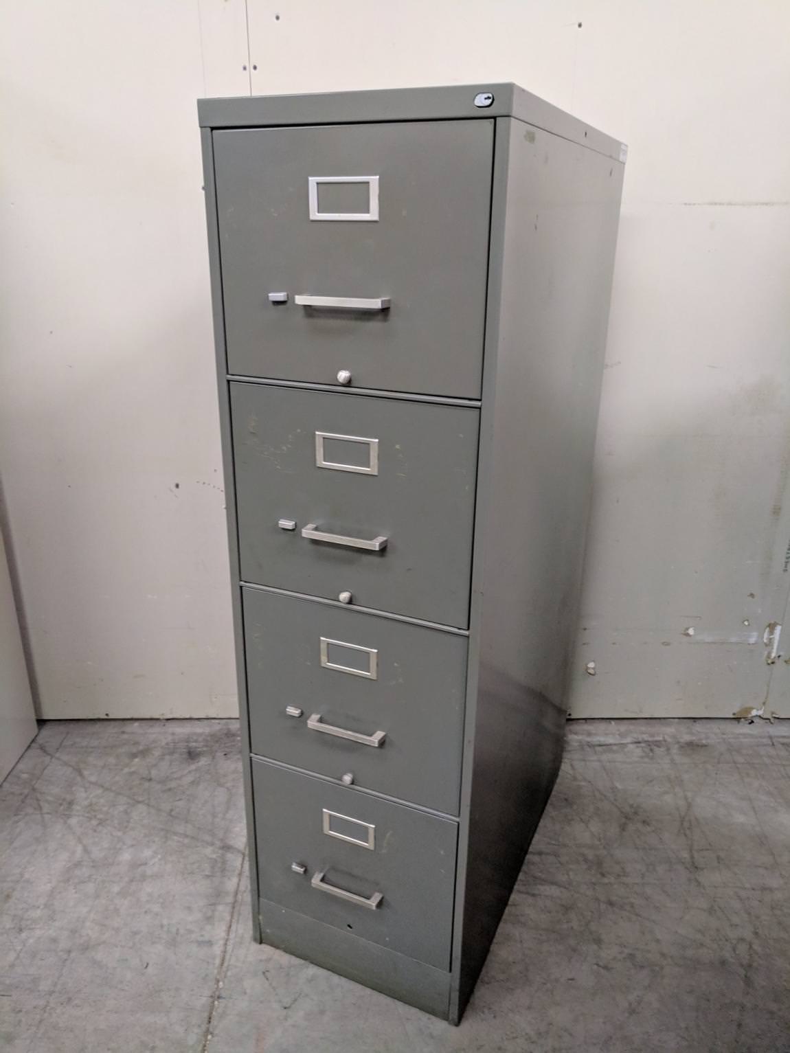 Gray 4 Drawer Vertical File Cabinet