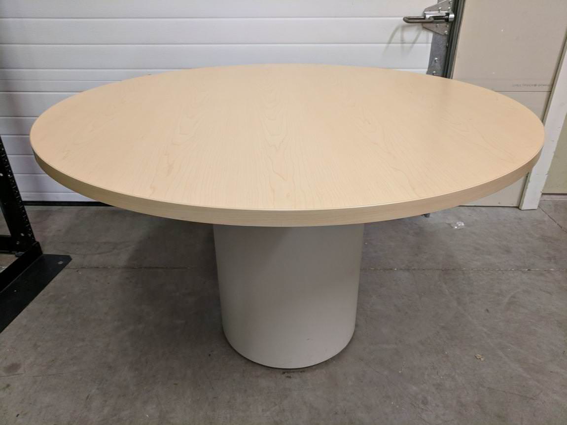 48” Round Maple Laminate Table