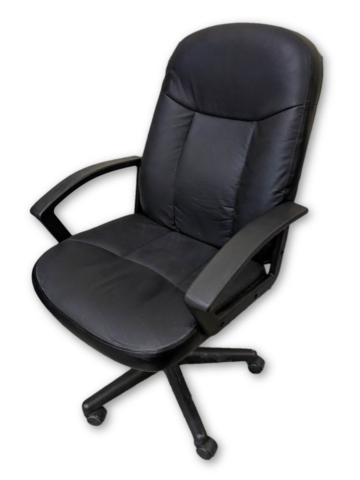 Black Vinyl Rolling Office Chairs