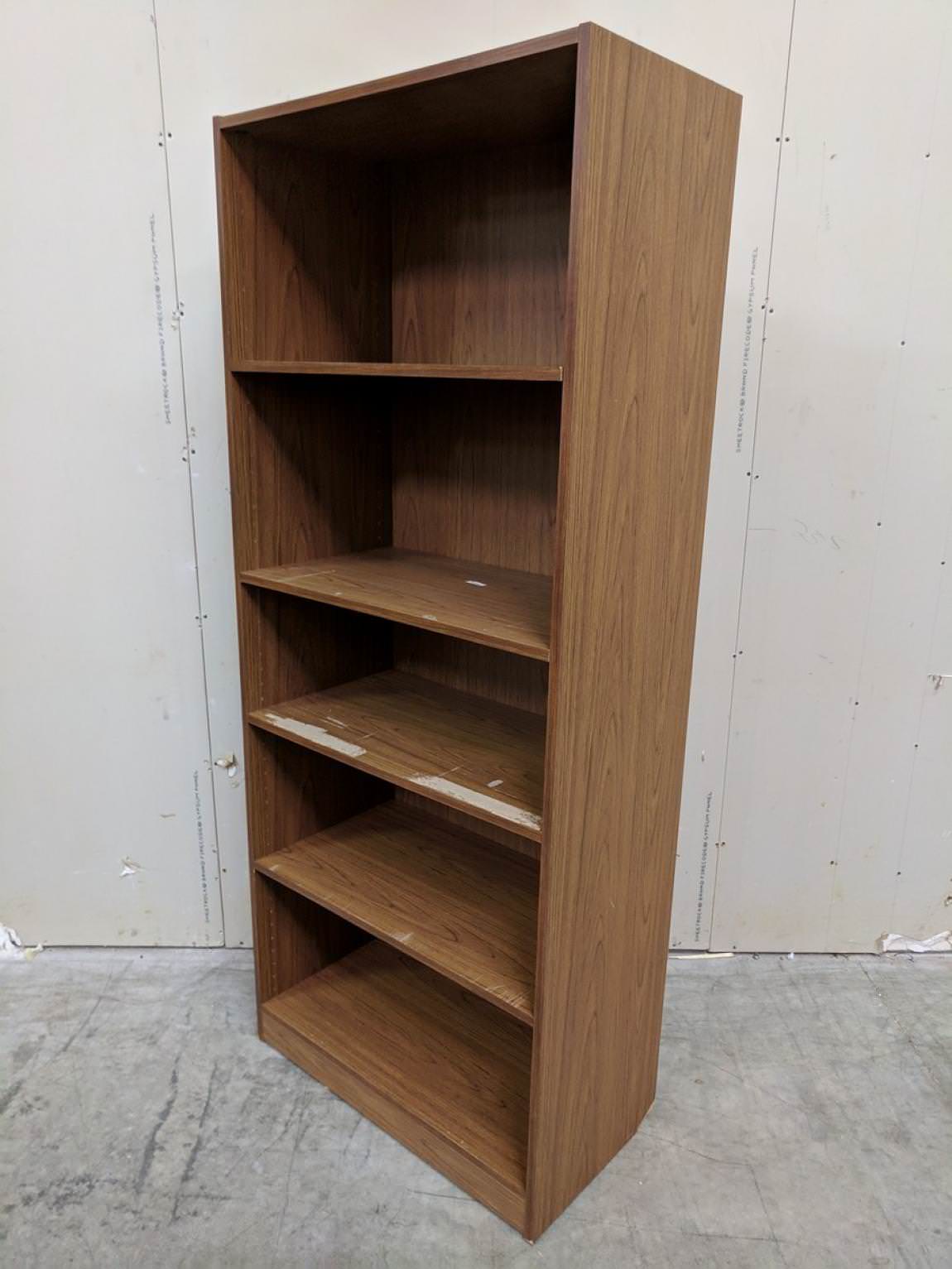 Walnut Laminate Bookshelf – 30 Inch Wide