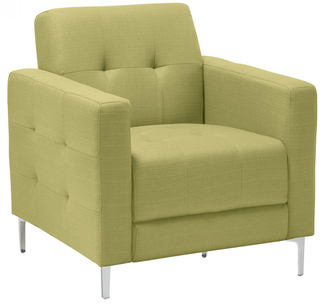 Green Tufted Club Chair