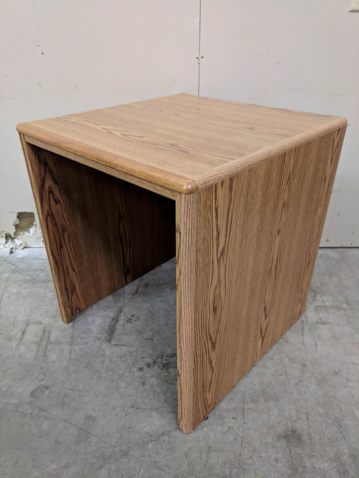 Small Oak Laminate Square Desk