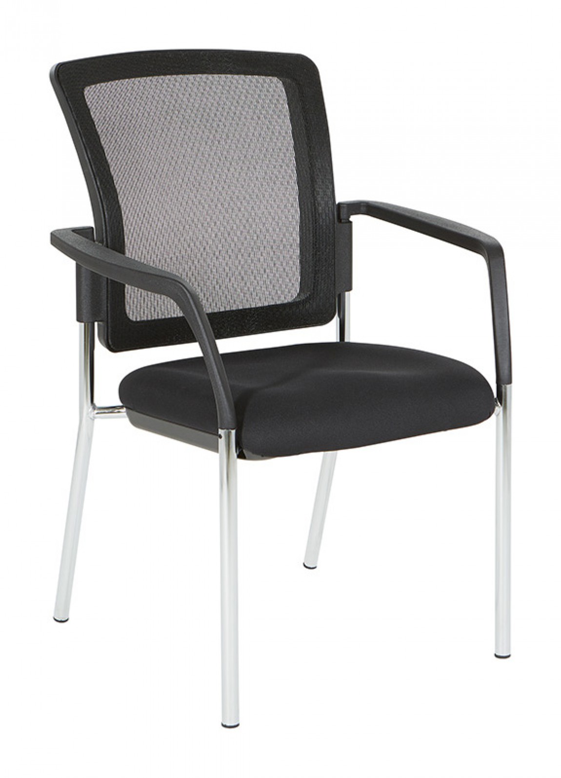 Black Mesh Back Guest Chair with Arms | Pro Line II by Office Star Products