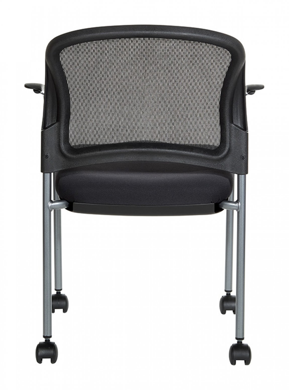 Rolling Mesh Back Stacking Chair