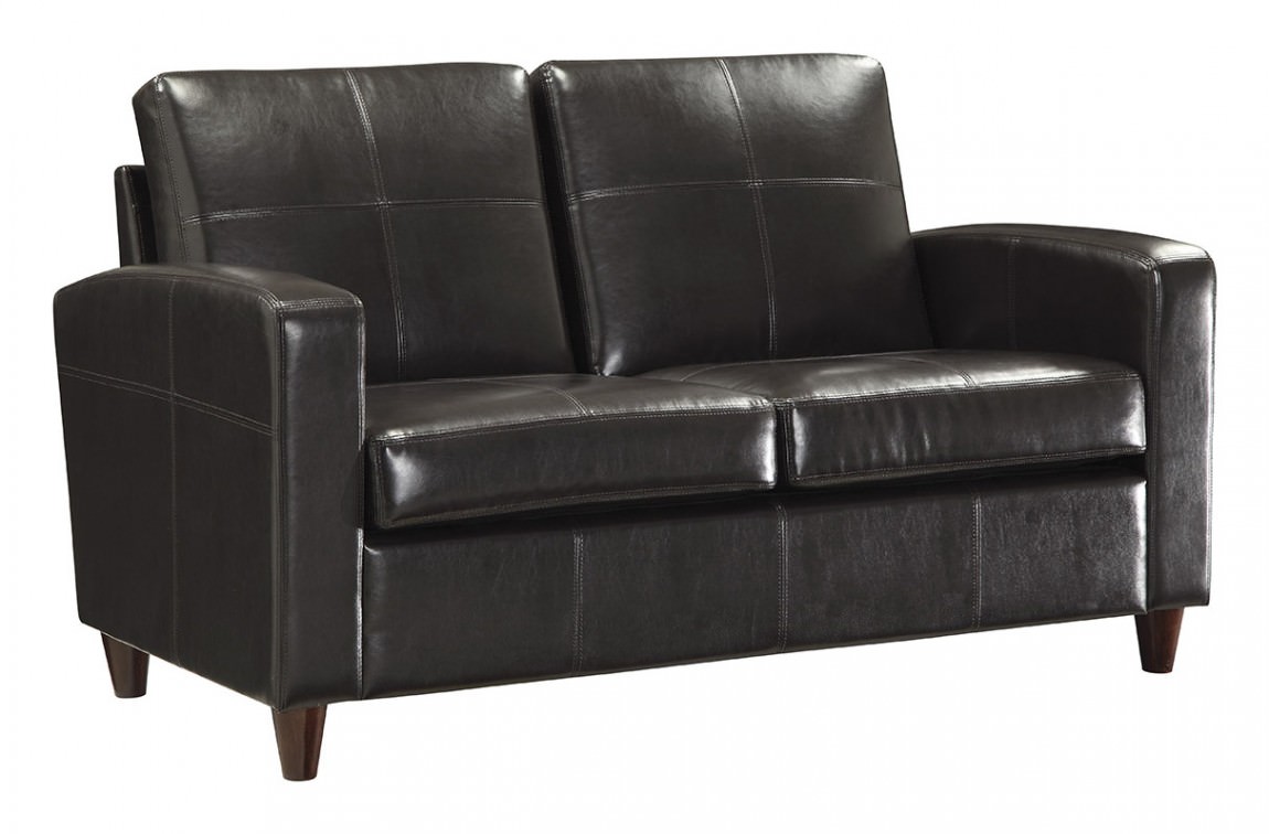 Leather Waiting Room Loveseat