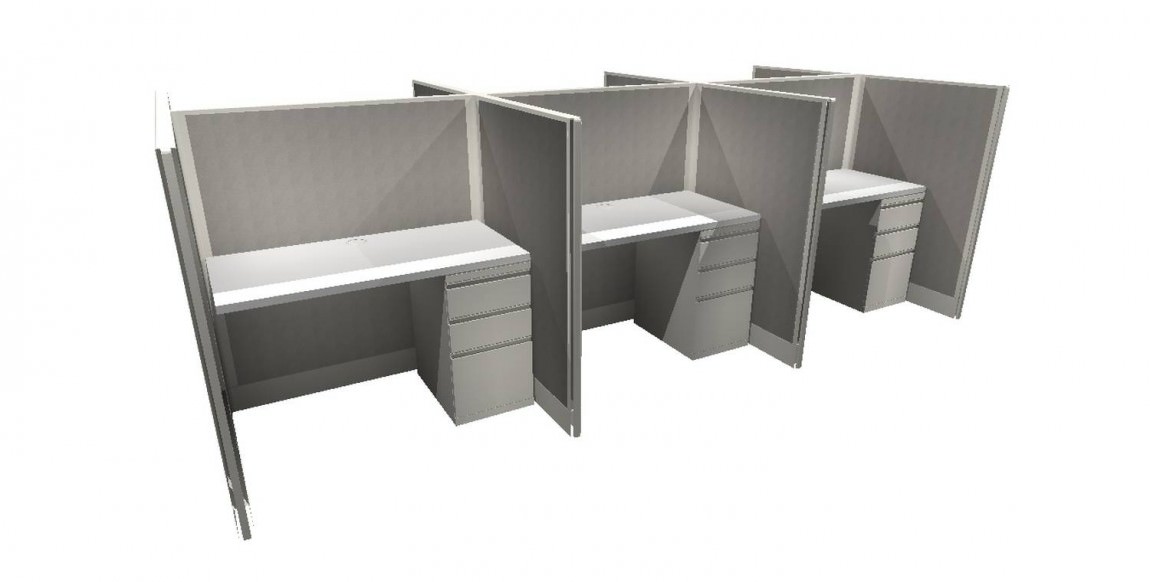 Gray, Silver Call Center Telemarketing Cubicles with Drawers - EXP Panel  System by Express Office Furniture | Madison Liquidators