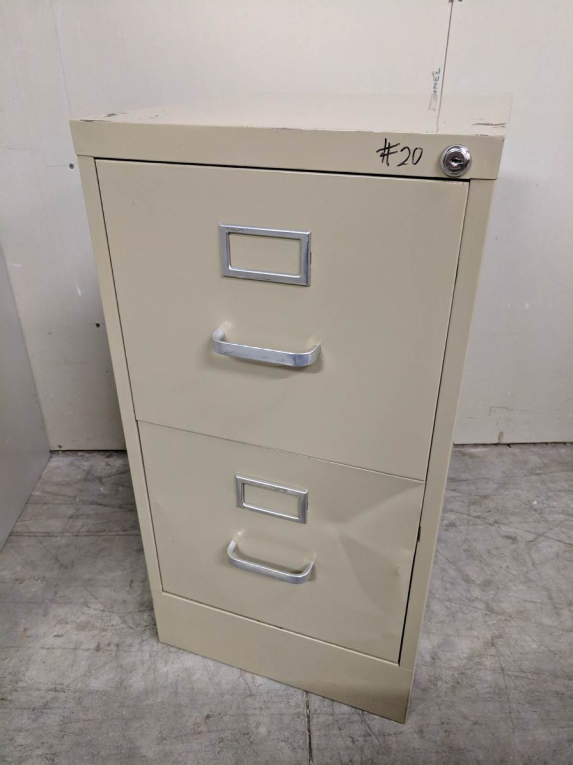 Tan Tan 2 Drawer Vertical File Cabinet