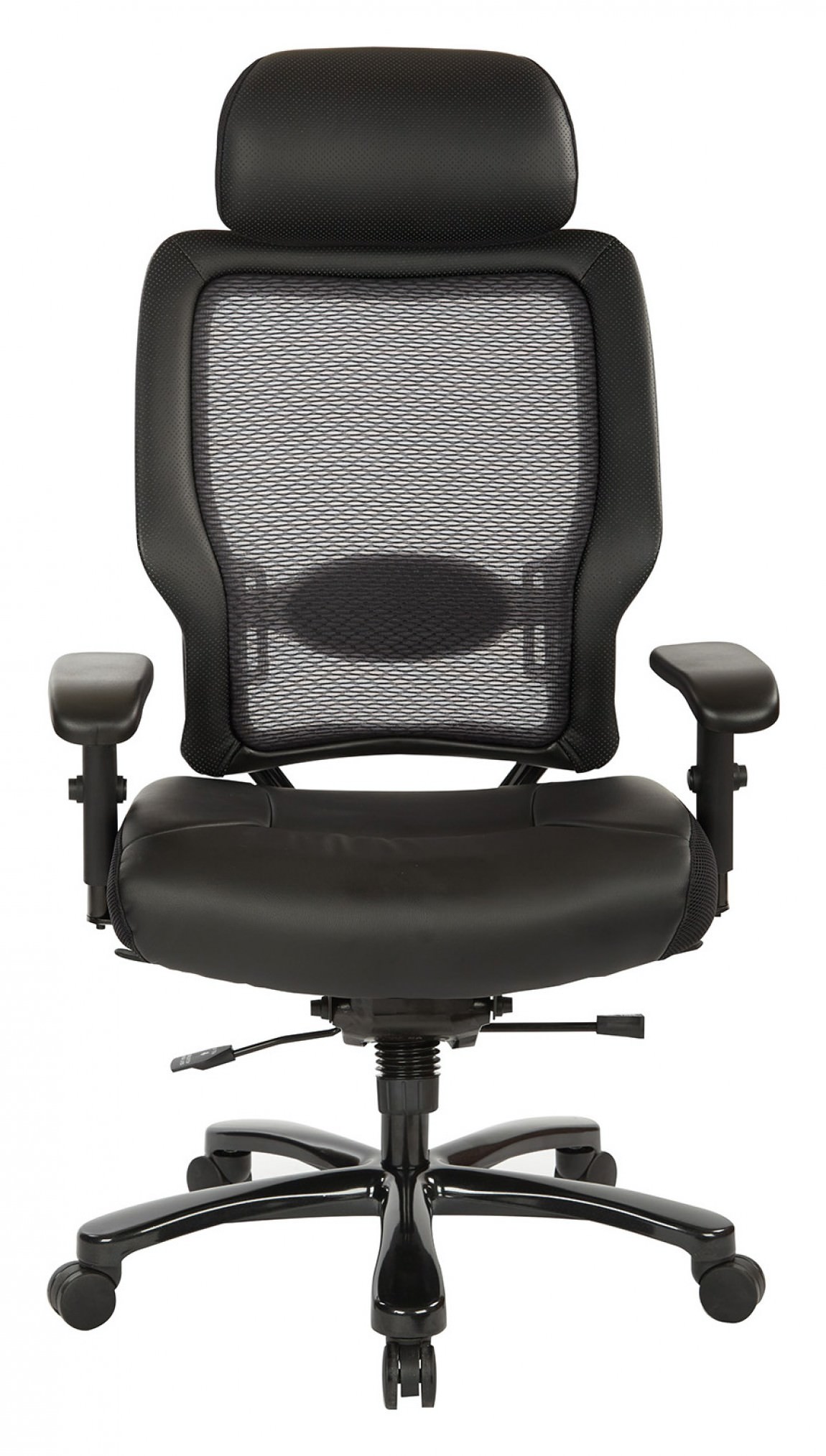 Space Seating® 26.63-in x 21.75-in Black Ergonomic Office Chair 75-37A773
