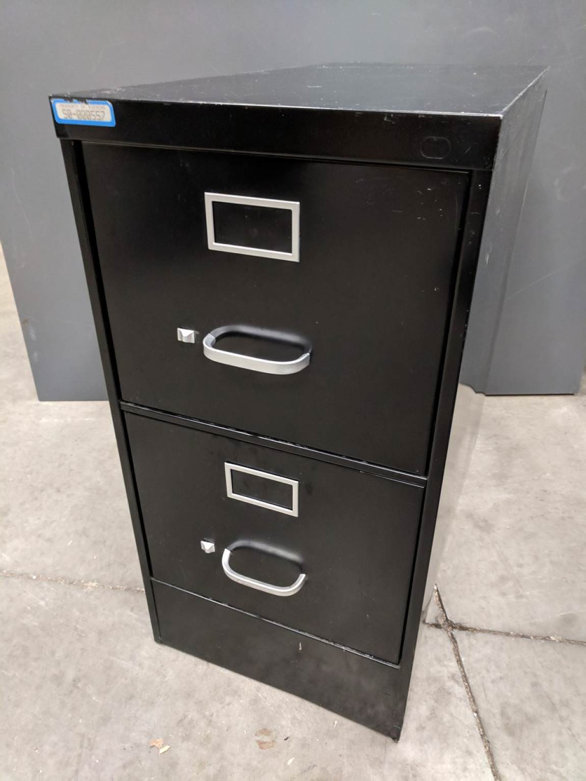 Black Steelcase 2 Drawer Vertical File Cabinet – 15x30