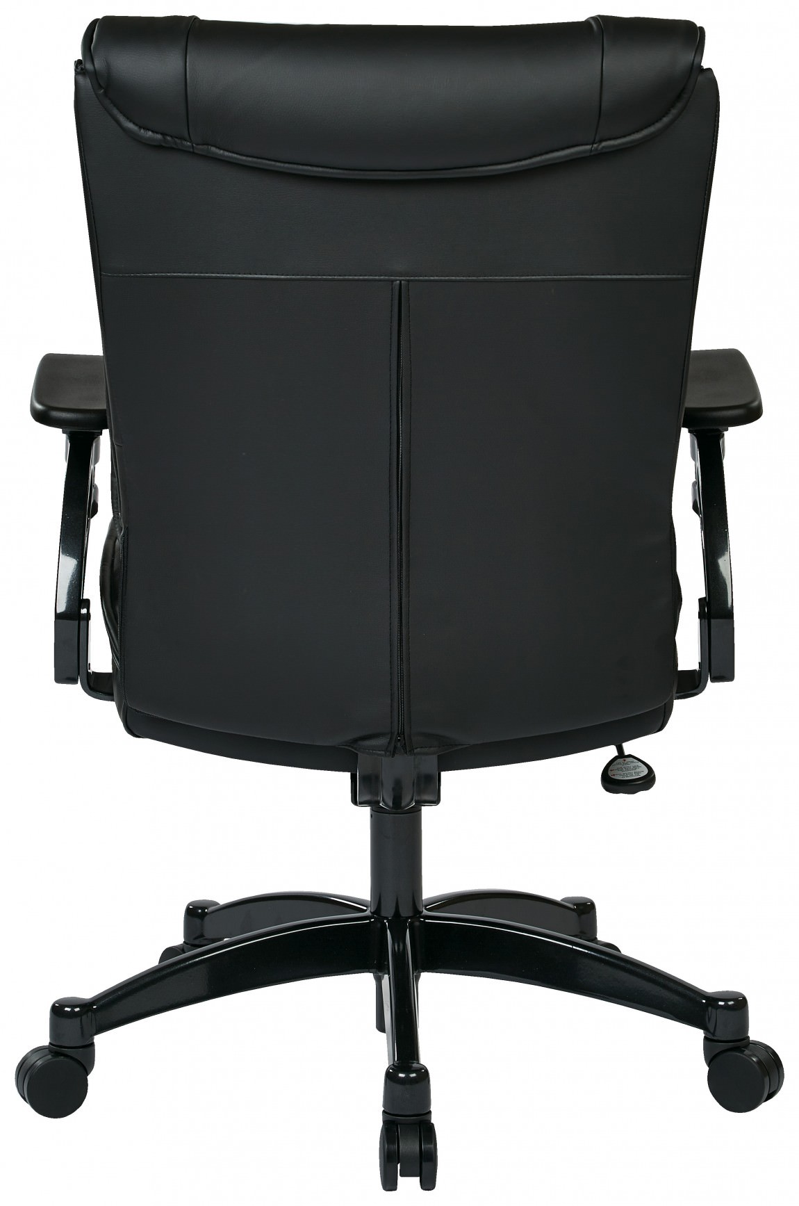 Office Star Space Seating Executive Bonded Leather Office Chair in Black