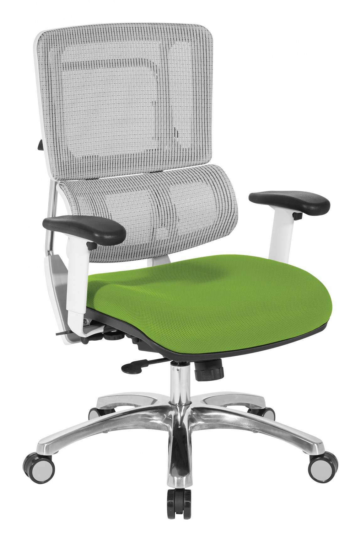 Adjustable Mesh Computer Chair with Sliding Seat and Lumbar