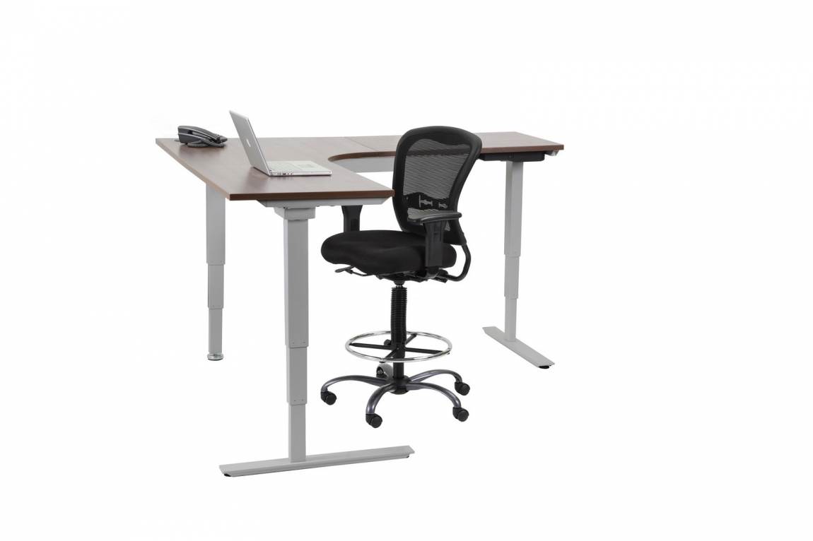 L Shaped Sit Stand Desk