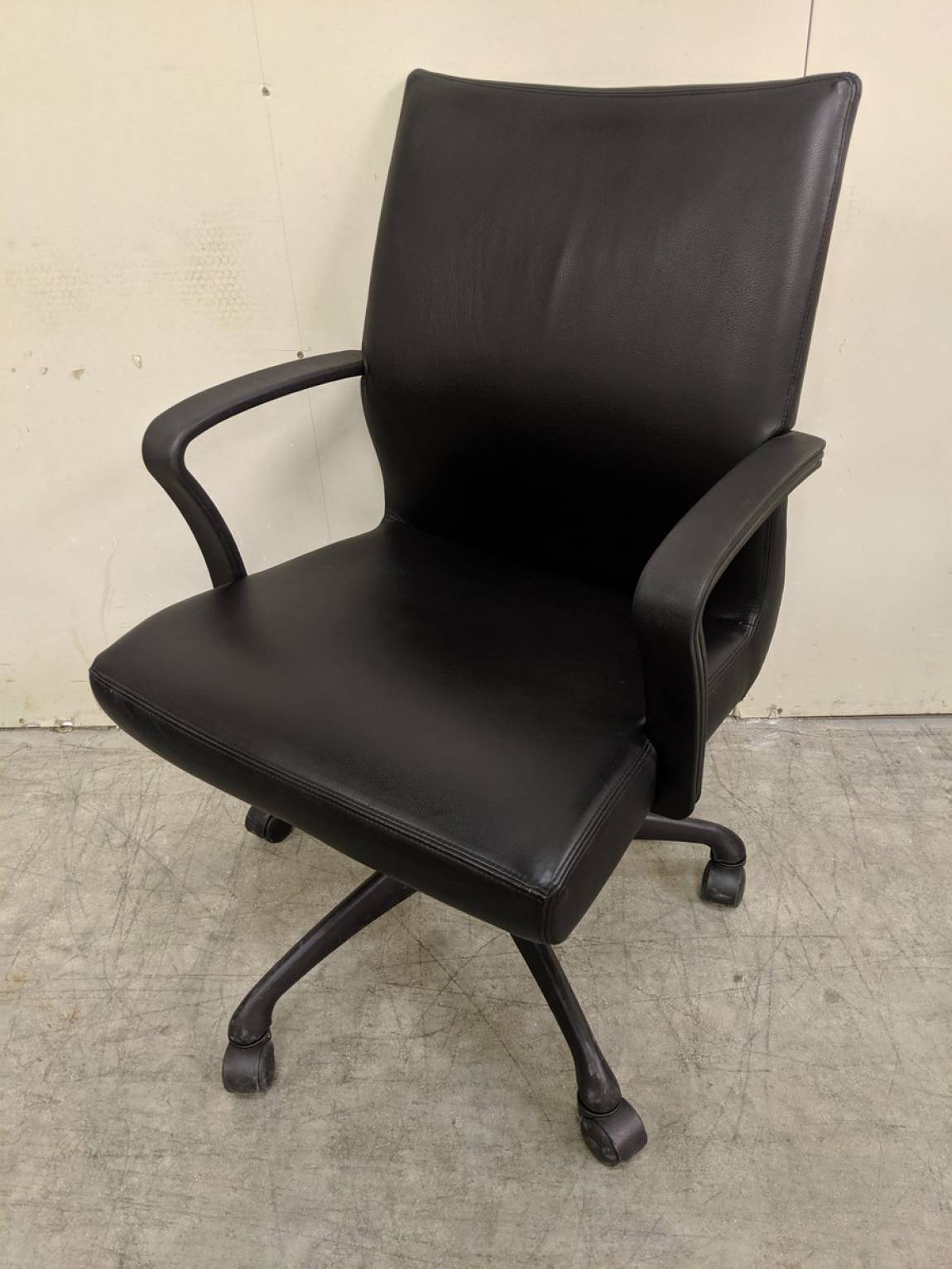 Brayton International Black Vinyl Rolling Office Chairs " x " x " by