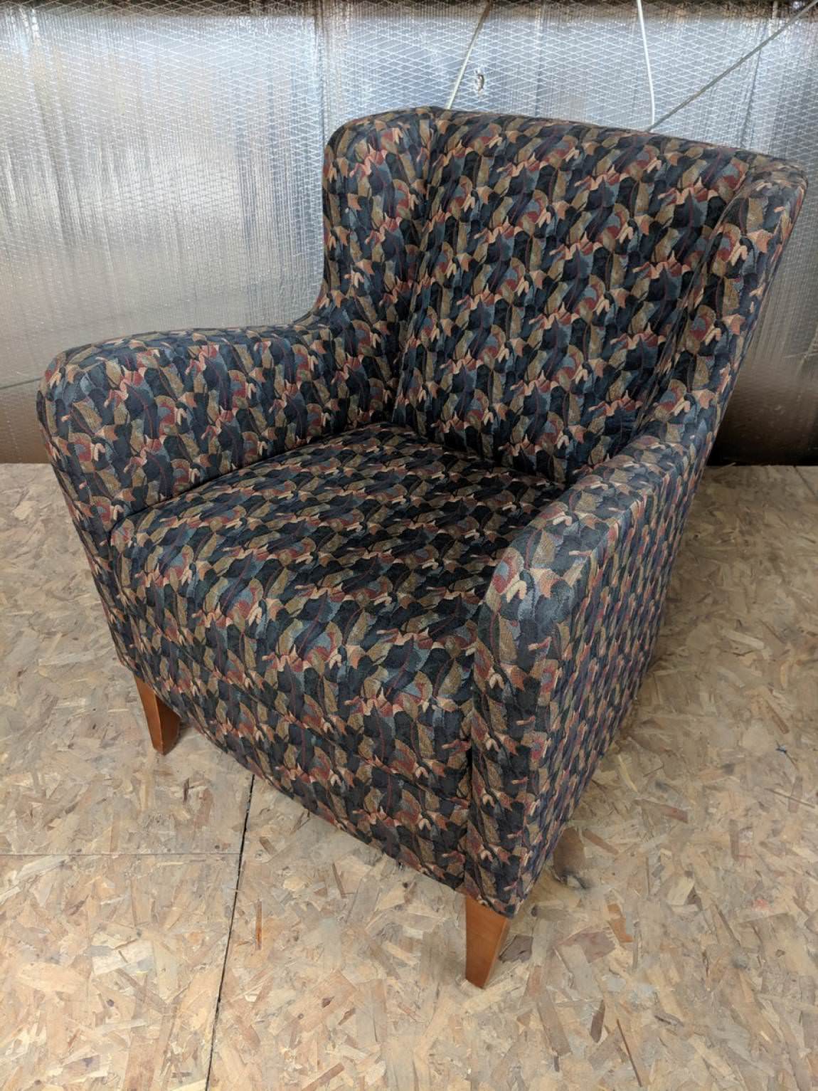 Bernhardt Blue Fabric Club Chairs