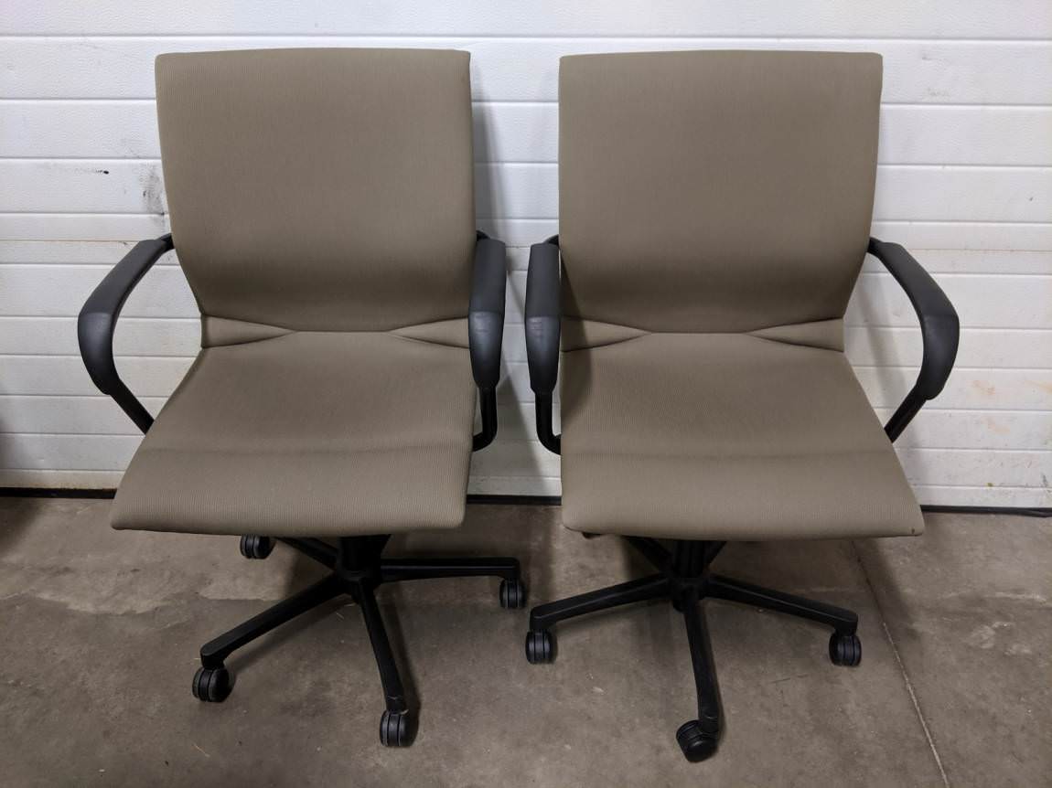 Steelcase Olive Green Mid-Back Office Chairs