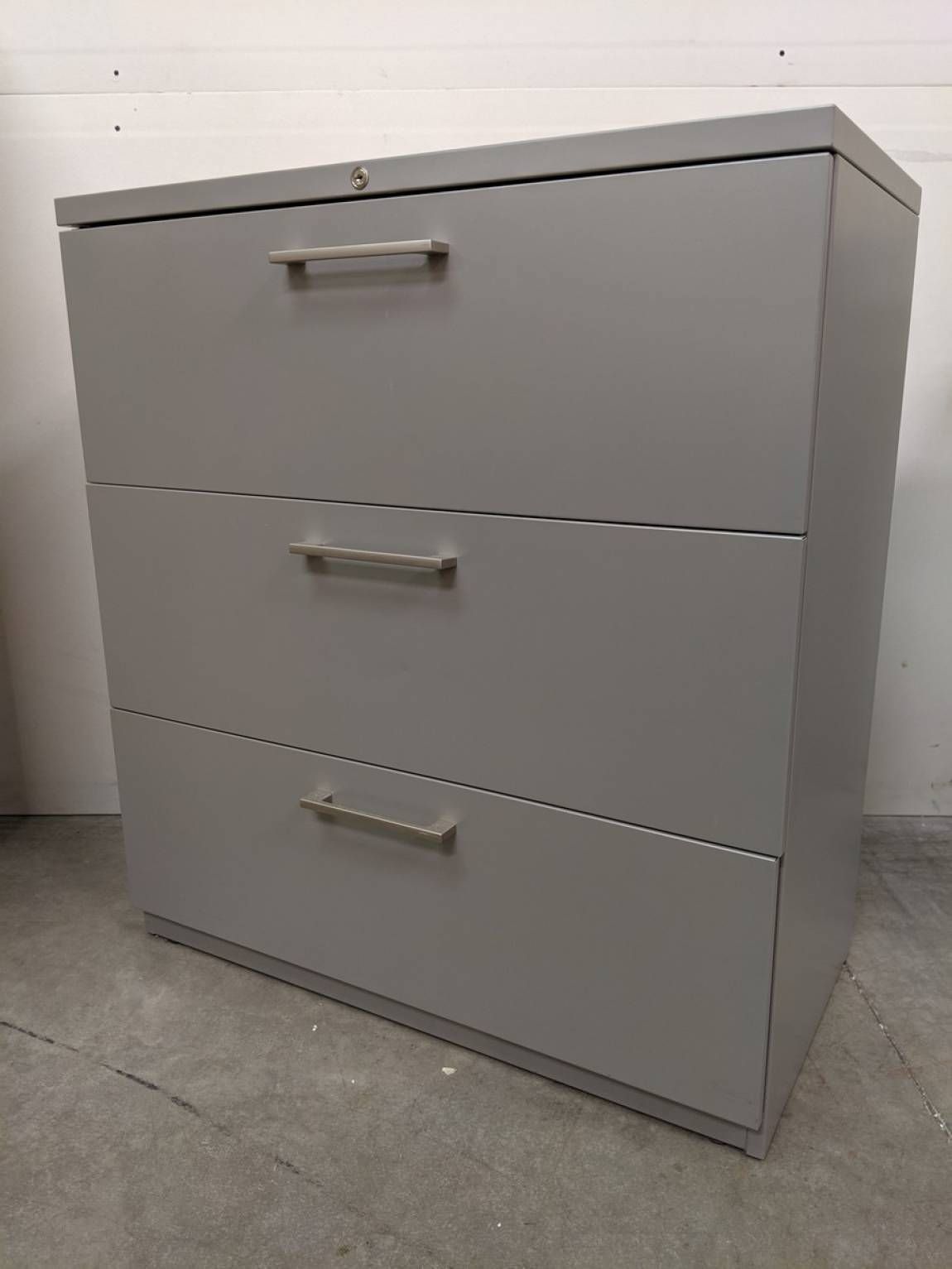 Haworth 3 Drawer Lateral Filing Cabinet - 36 Inch Wide