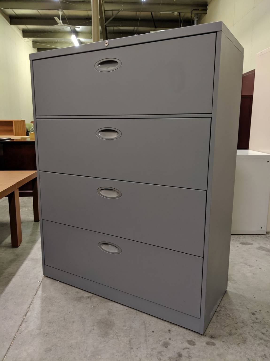 Steelcase Gray 4 Drawer Lateral Filling Cabinet – 42 Inch Wide