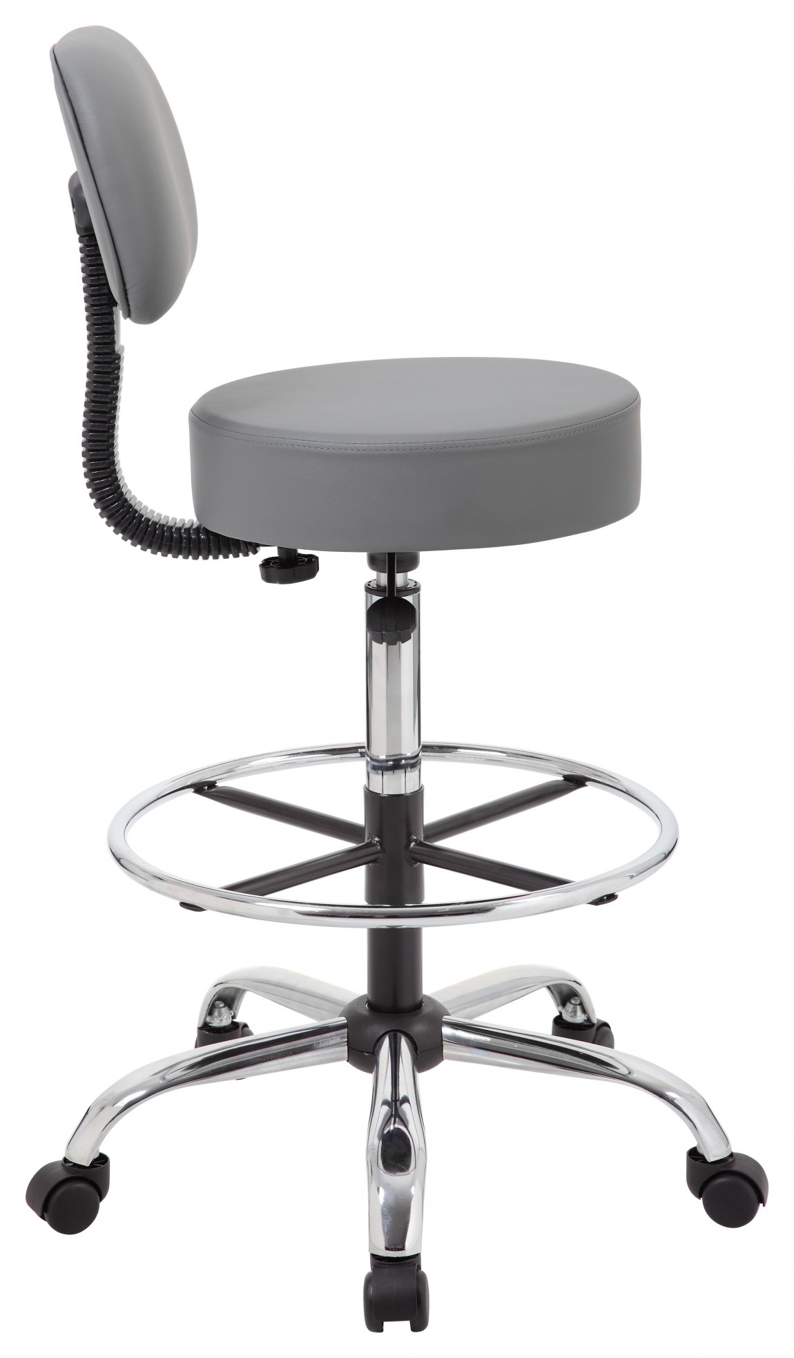 Tall Medical Stool with Back