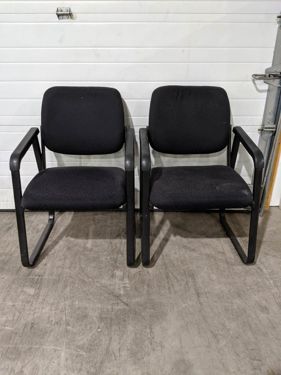 Black Guest Chairs with Metal Frame