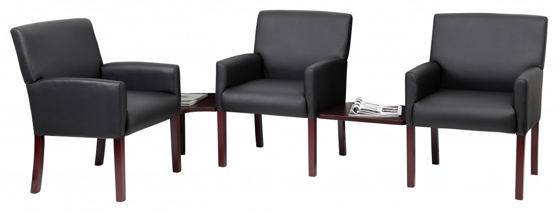 Reception Chairs with Connecting Side Tables