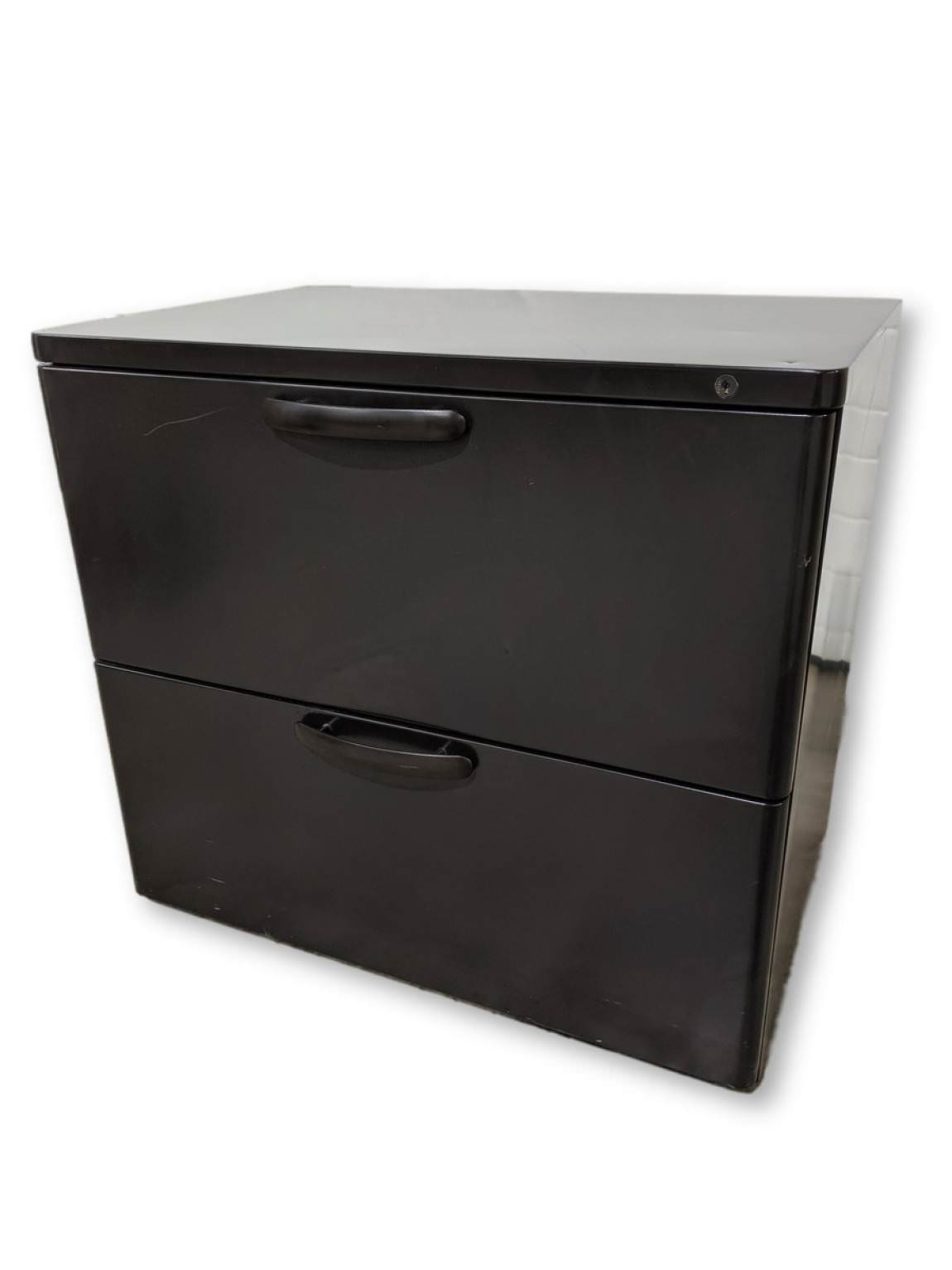 Black 2 Drawer Lateral Filing Cabinet – 29.5 Inch Wide