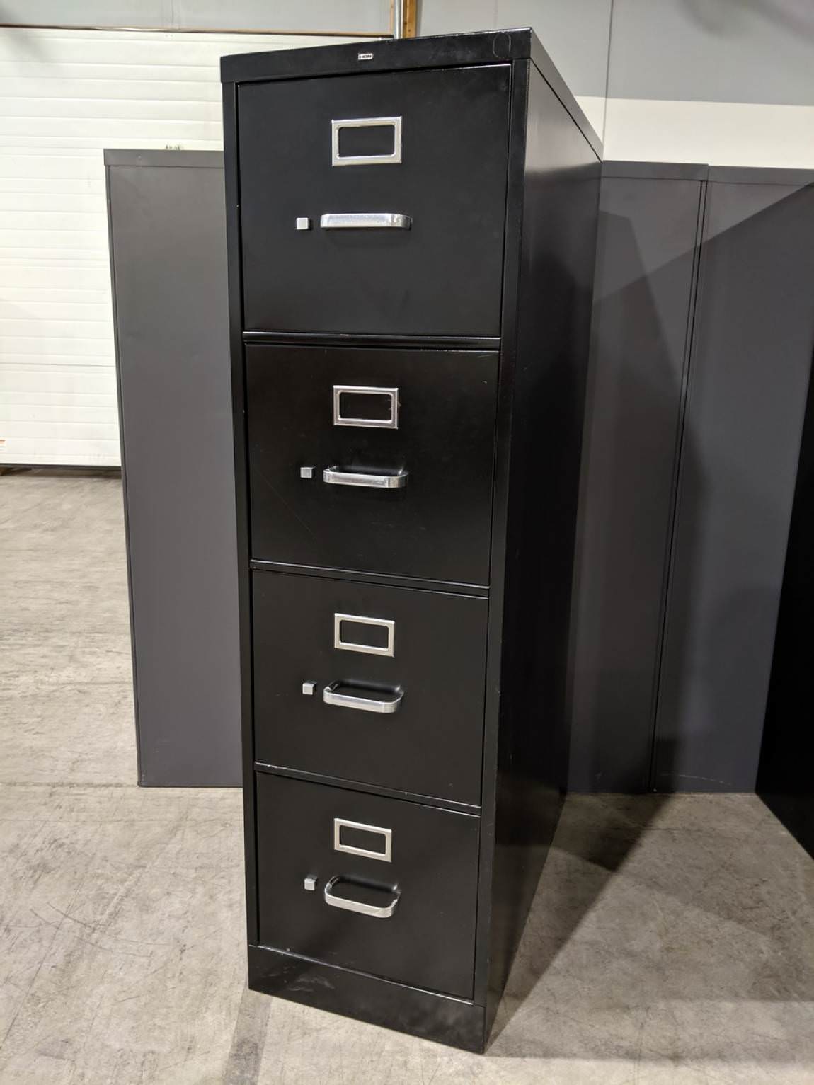 Black Hon 4 Drawer Vertical Filing Cabinets By