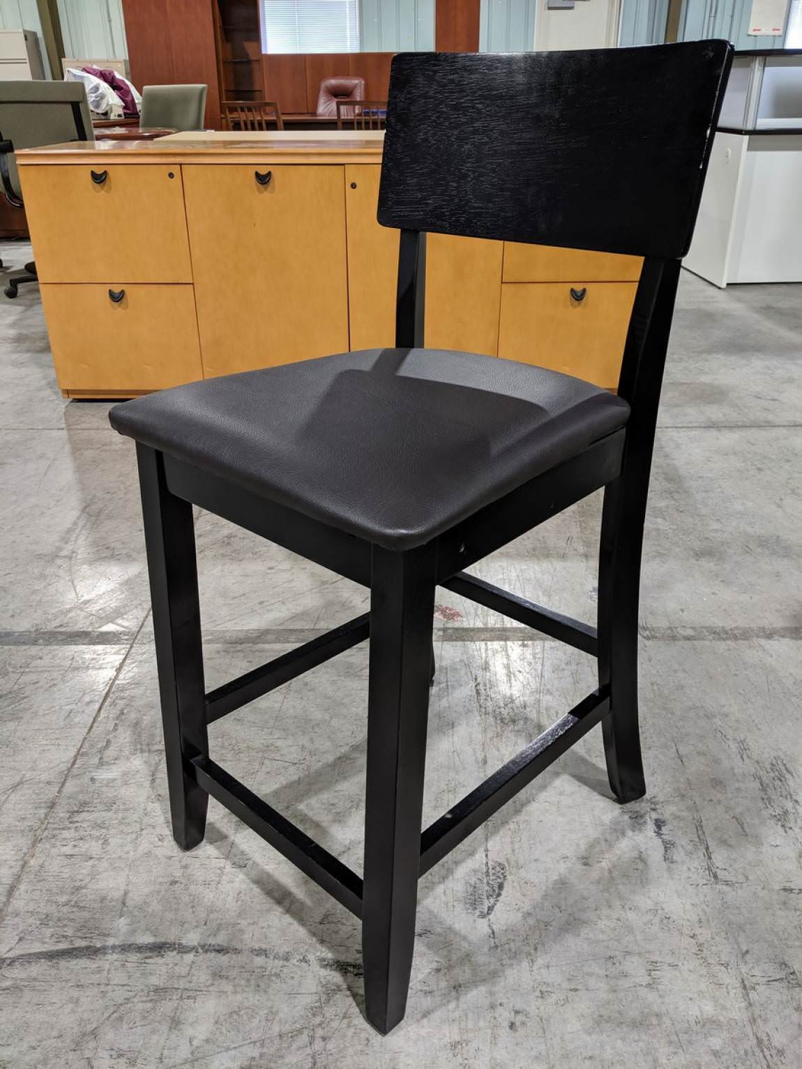 Black Solid Wood Guest Chairs