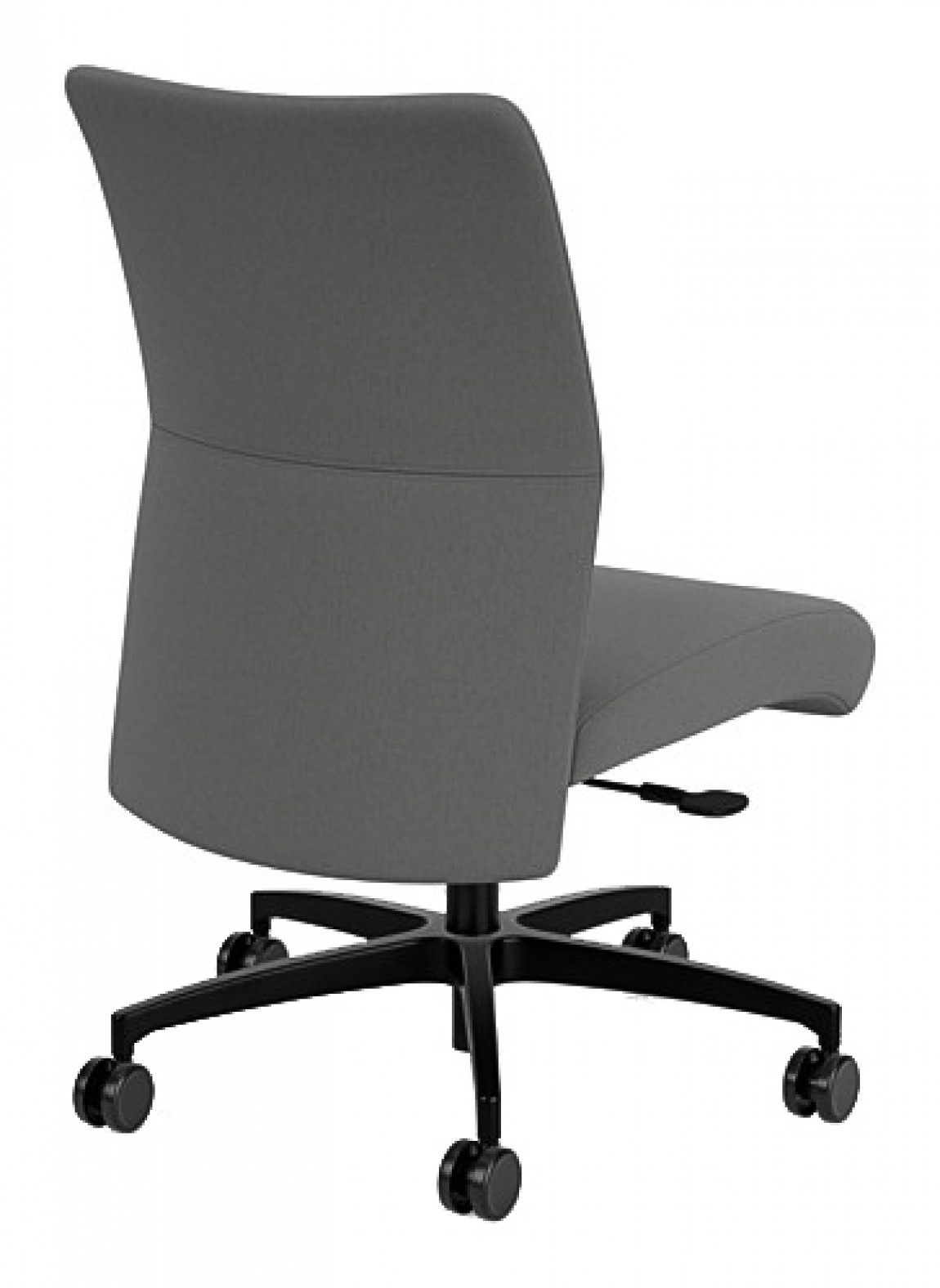 Grey Armless Adjustable Office Chair 26.5