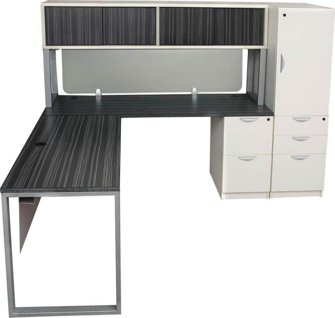 Modern L Shaped Desk With Hutch Tiger, Contemporary L Shaped Desk With Hutch
