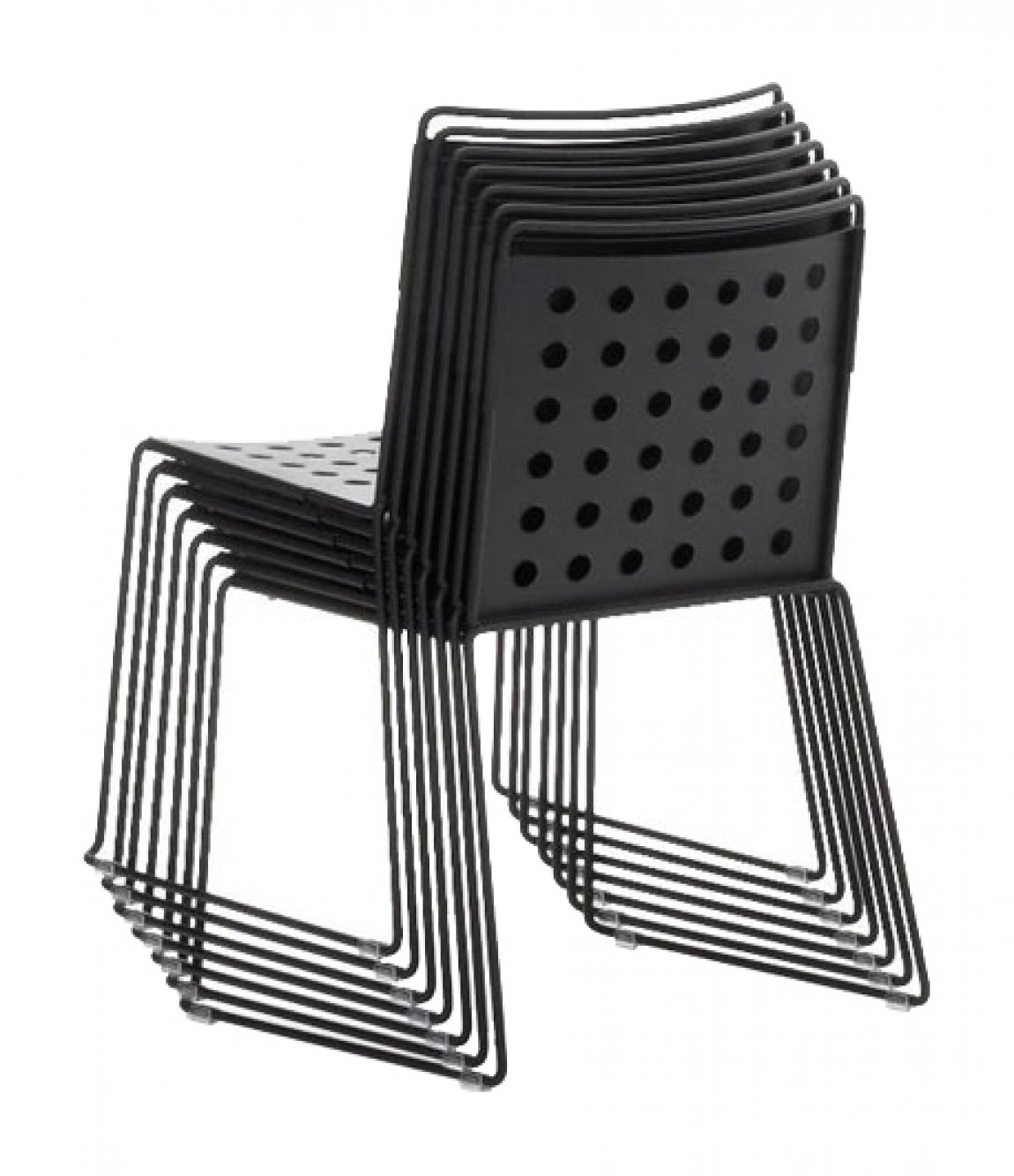 Stackable Outdoor Chair, Set of 10 with Included Dolly