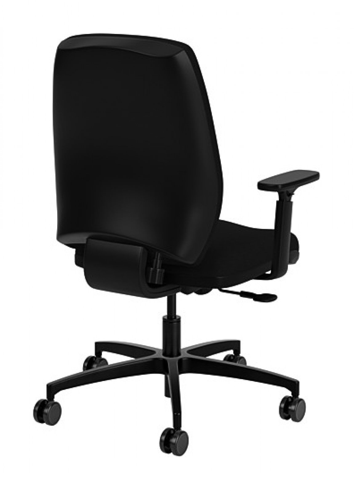 Mid Back Office Chair with Lumbar Support :  125-5C-51A20R-19AB-18BB-16HP-12LUM-9FA-GR A - Terra by Via Seating