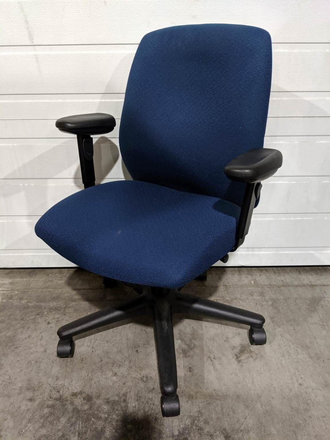 3033 Hon Blue Fabric Rolling Office Chair 2 