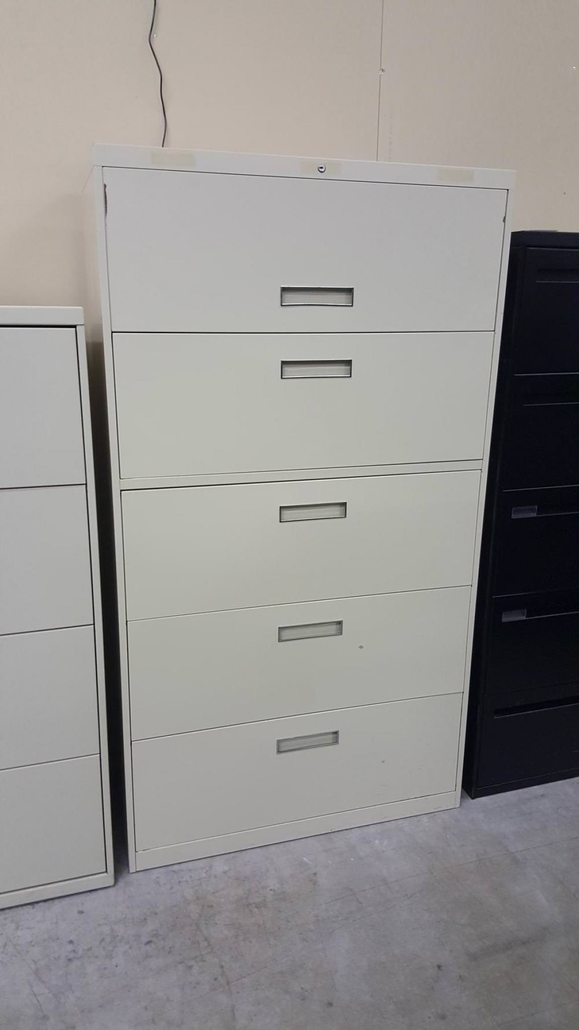 5 Drawer AllSteel Lateral File Filing Cabinet